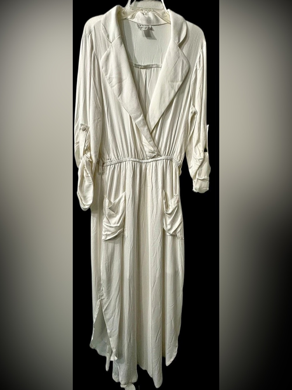 Venus Long Sleeve Maxi Dress in White